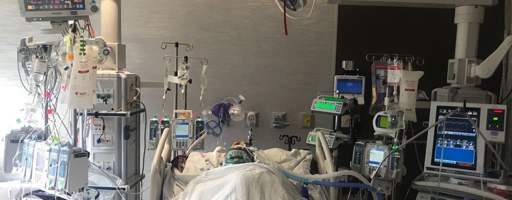 The first few days in the hospital.